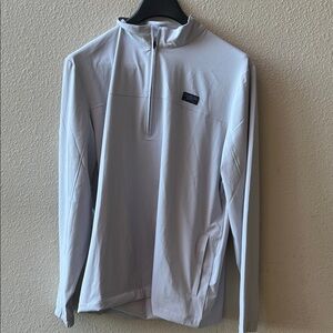Travis Mathew Light Gray Quarter-Zip Pullover
